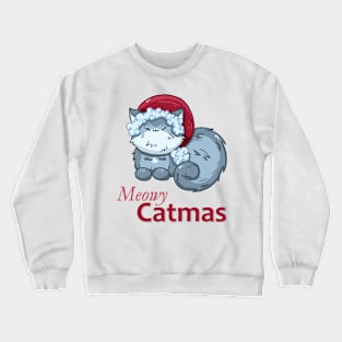 Santa Cat - Meowy Catmas Crewneck Sweatshirt